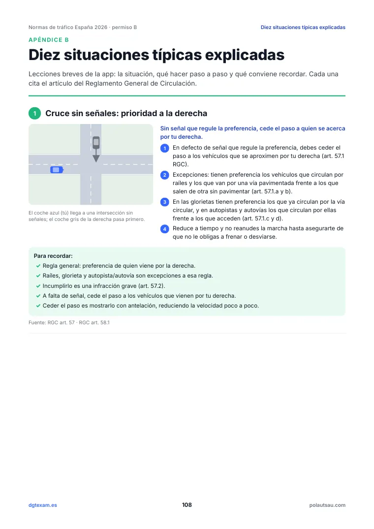 Situaciones explicadas paso a paso con esquema