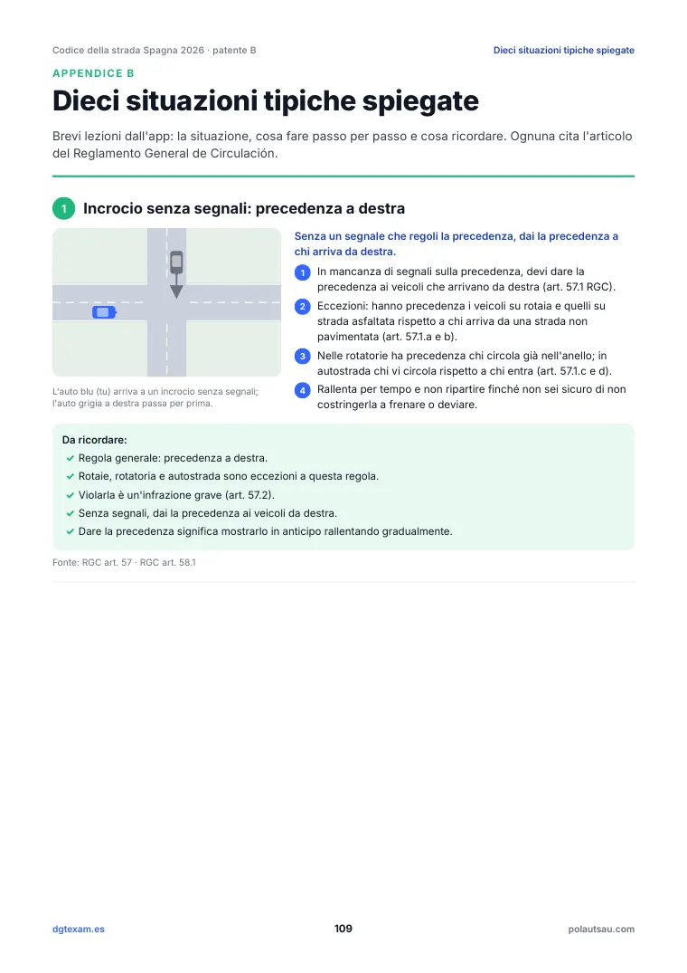 Situazioni spiegate passo per passo con schema