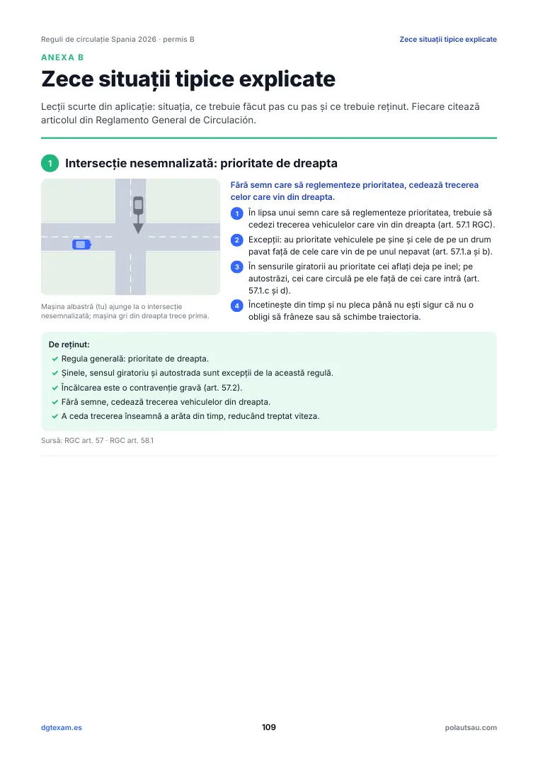 Situații explicate pas cu pas, cu schemă