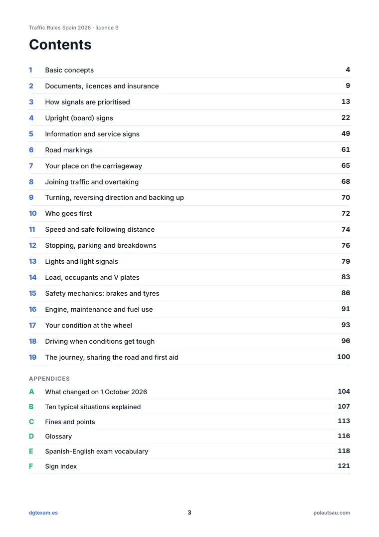 One-page contents with links to every topic