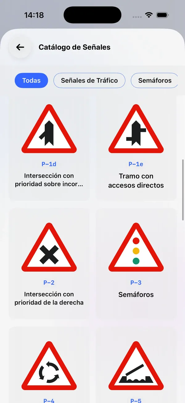 Pantalla de resultados del test DGT - App Examen DGT