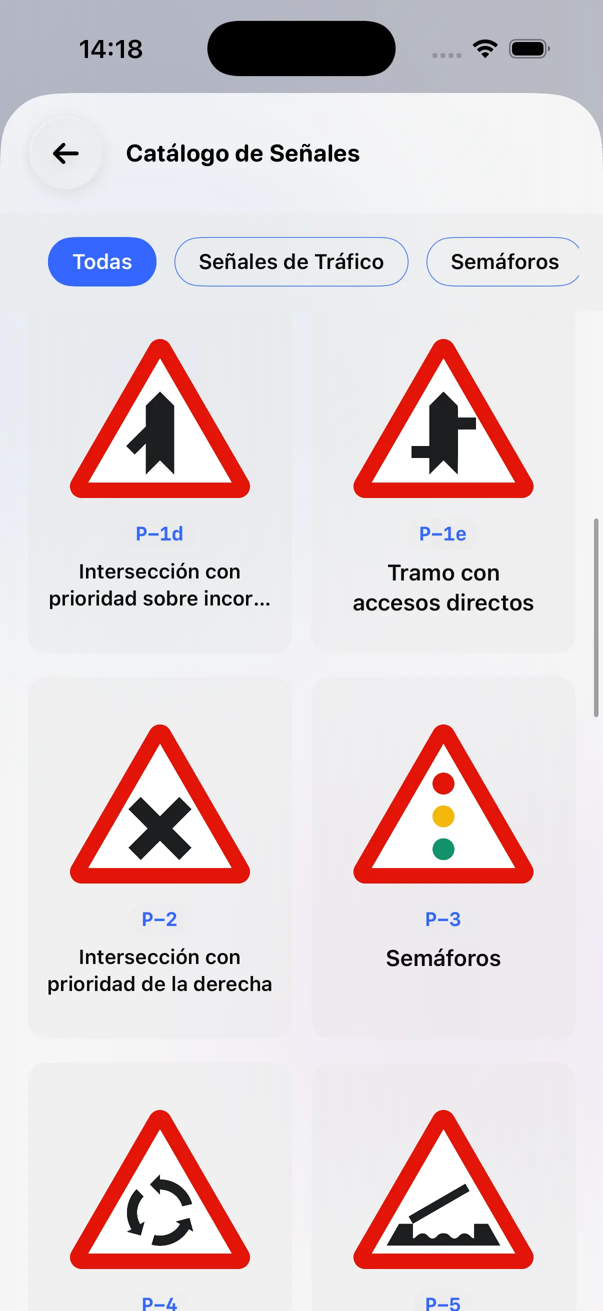 My DGT Test - Results Screen
